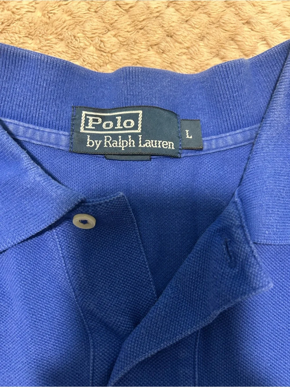 Polo by Ralph Lauren Blue Pique Polo Shirt